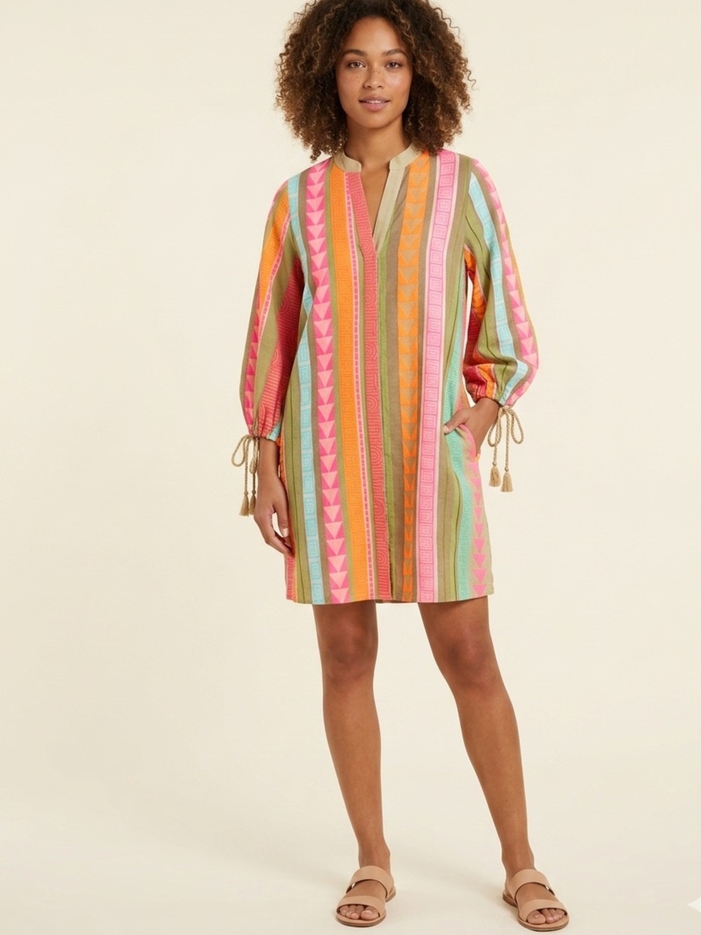 Devotion Twins ANTHROPOLOGIE Multi Color Boho Beach Cotton Dress Women’s Small